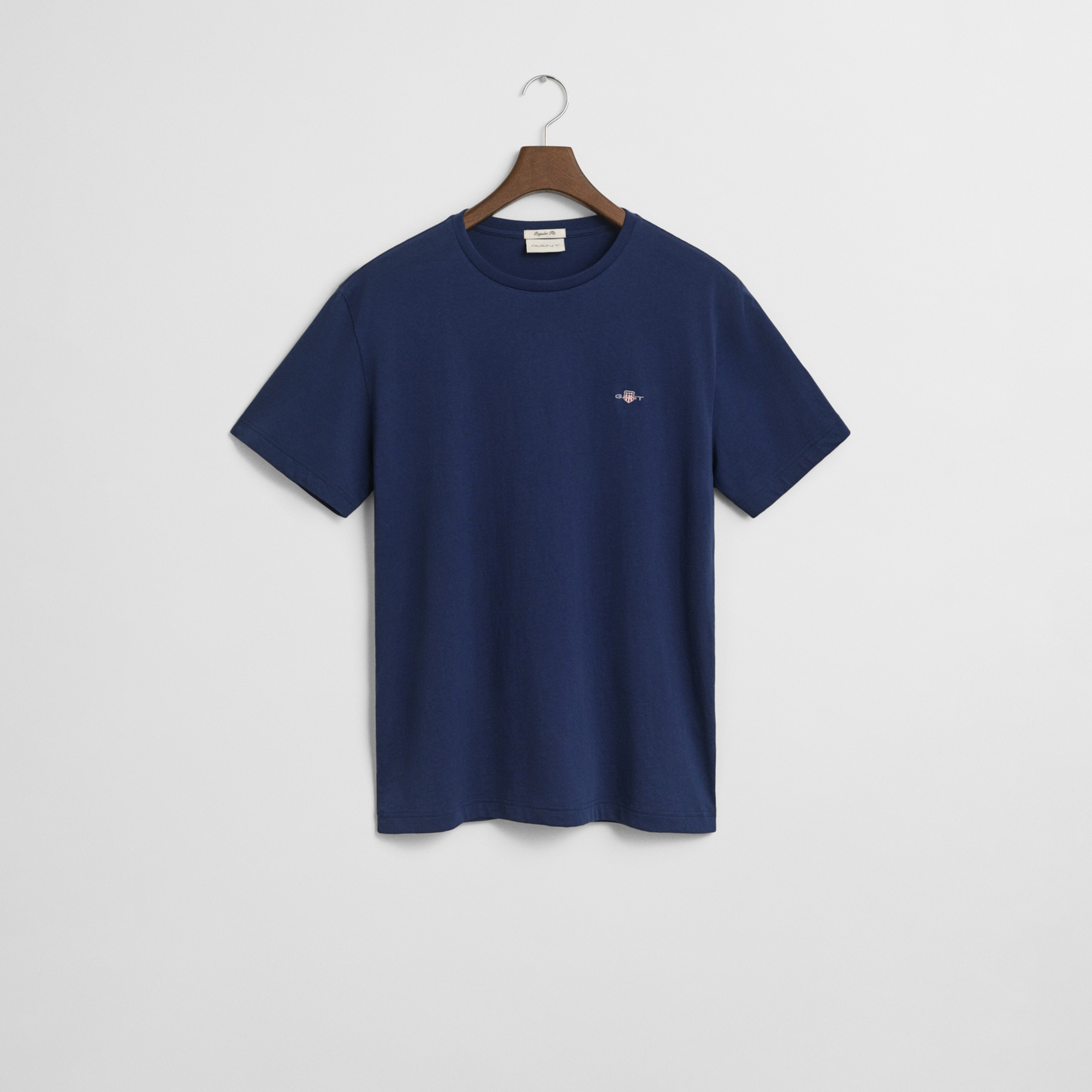 GANT Erkek Mavi Regular Fit Bisiklet Yaka T-Shirt