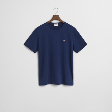  GANT Erkek Mavi Regular Fit Bisiklet Yaka T-Shirt
