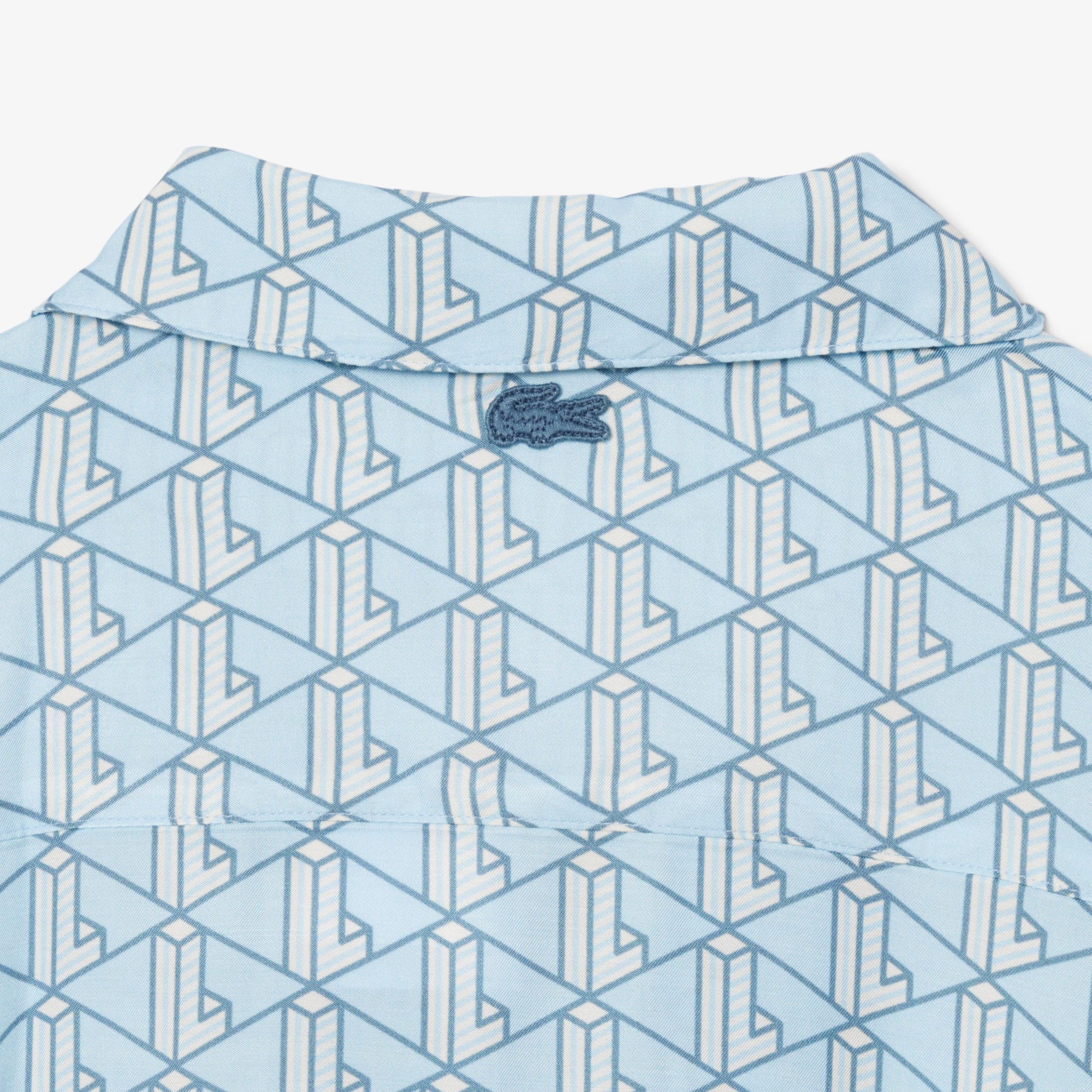 Lacoste Monogram Kadın Mavi Gömlek