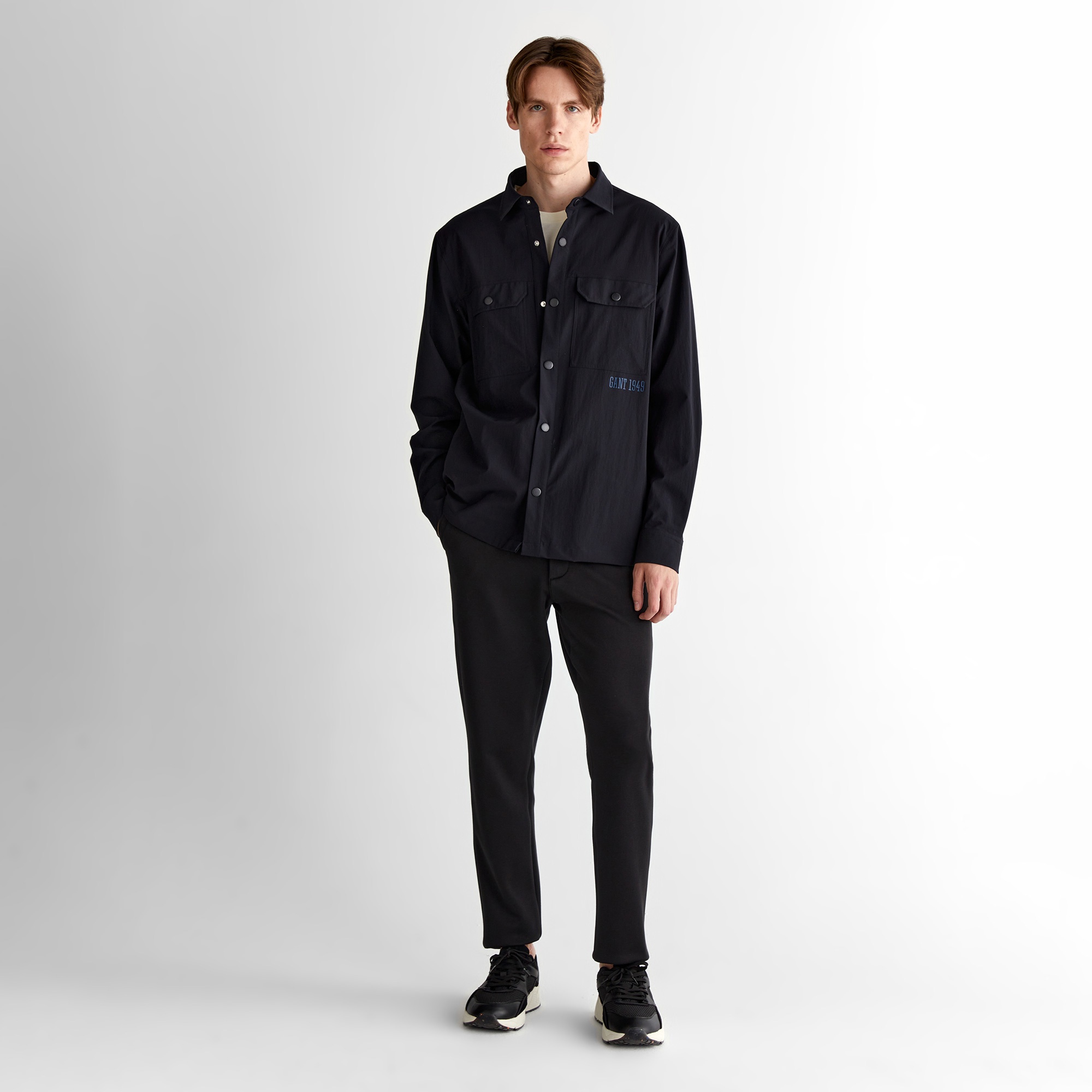 GANT Erkek Lacivert Relaxed Fit Klasik Yaka Gömlek