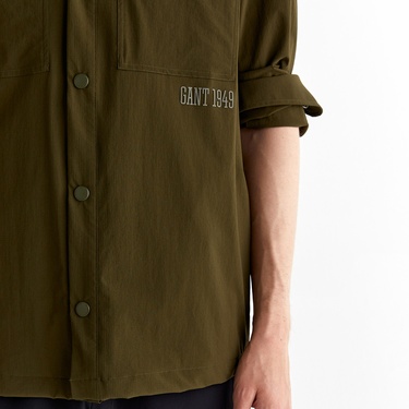  GANT Erkek Yeşil Relaxed Fit Klasik Yaka Gömlek