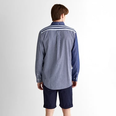  GANT Erkek Mavi Regular Fit Düğmeli Yaka Çizgili Gömlek