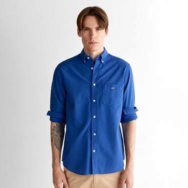  GANT Erkek Lacivert Regular Fit Klasik Yaka Gömlek
