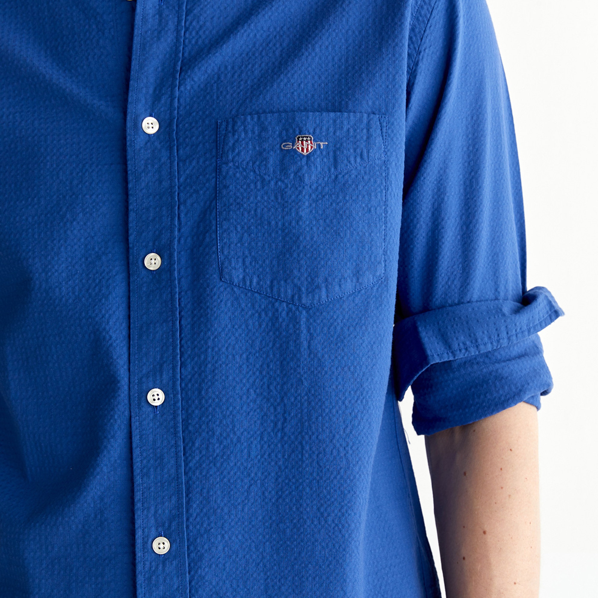 GANT Erkek Lacivert Regular Fit Klasik Yaka Gömlek