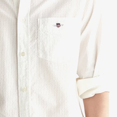  GANT Erkek Krem Regular Fit Klasik Yaka Gömlek