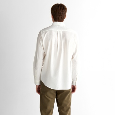  GANT Erkek Krem Regular Fit Klasik Yaka Gömlek