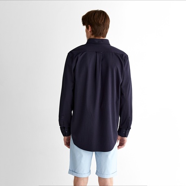  GANT Erkek Lacivert Regular Fit Düğmeli Yaka Gömlek