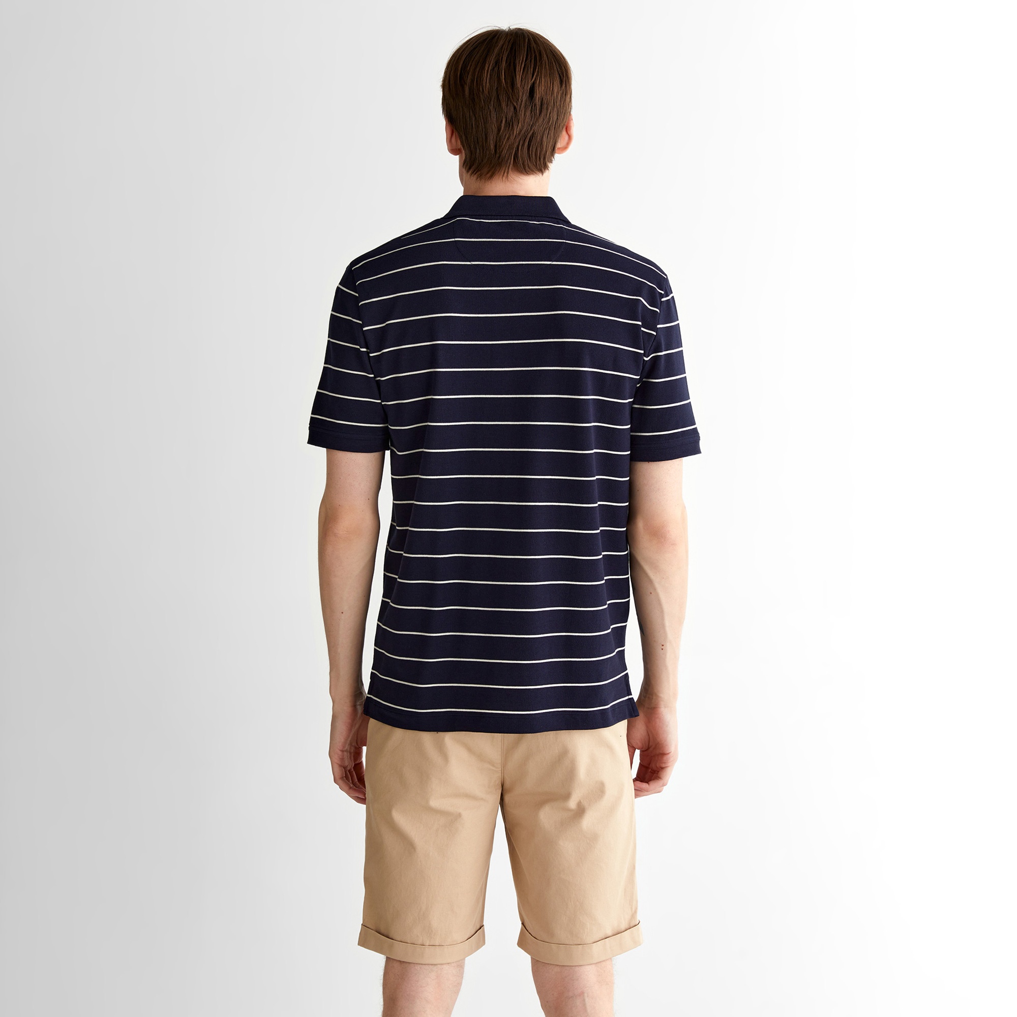 GANT Erkek Lacivert Regular Fit Çizgili Polo