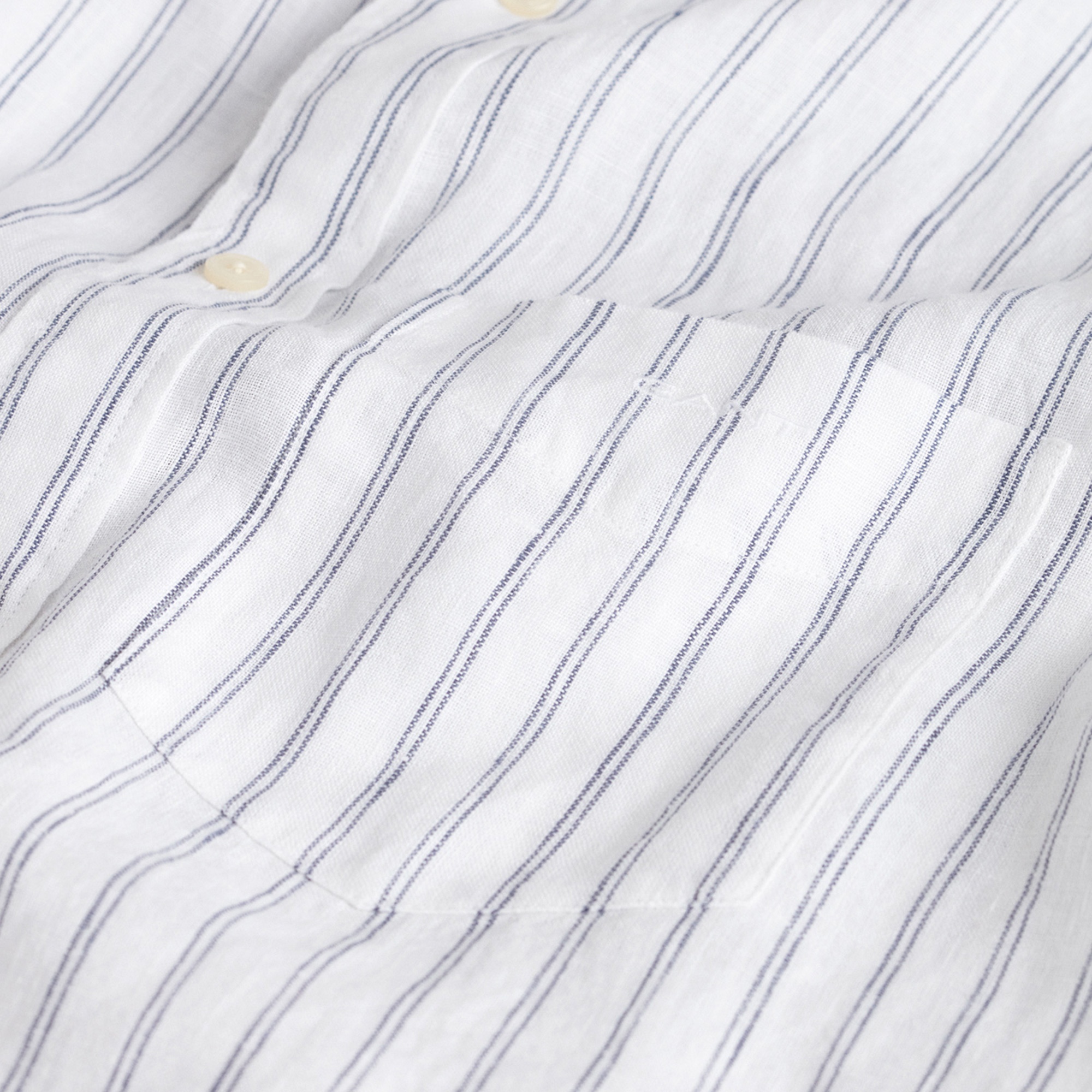 GANT Erkek Beyaz Regular Fit Düğmeli Yaka Çizgili Gömlek