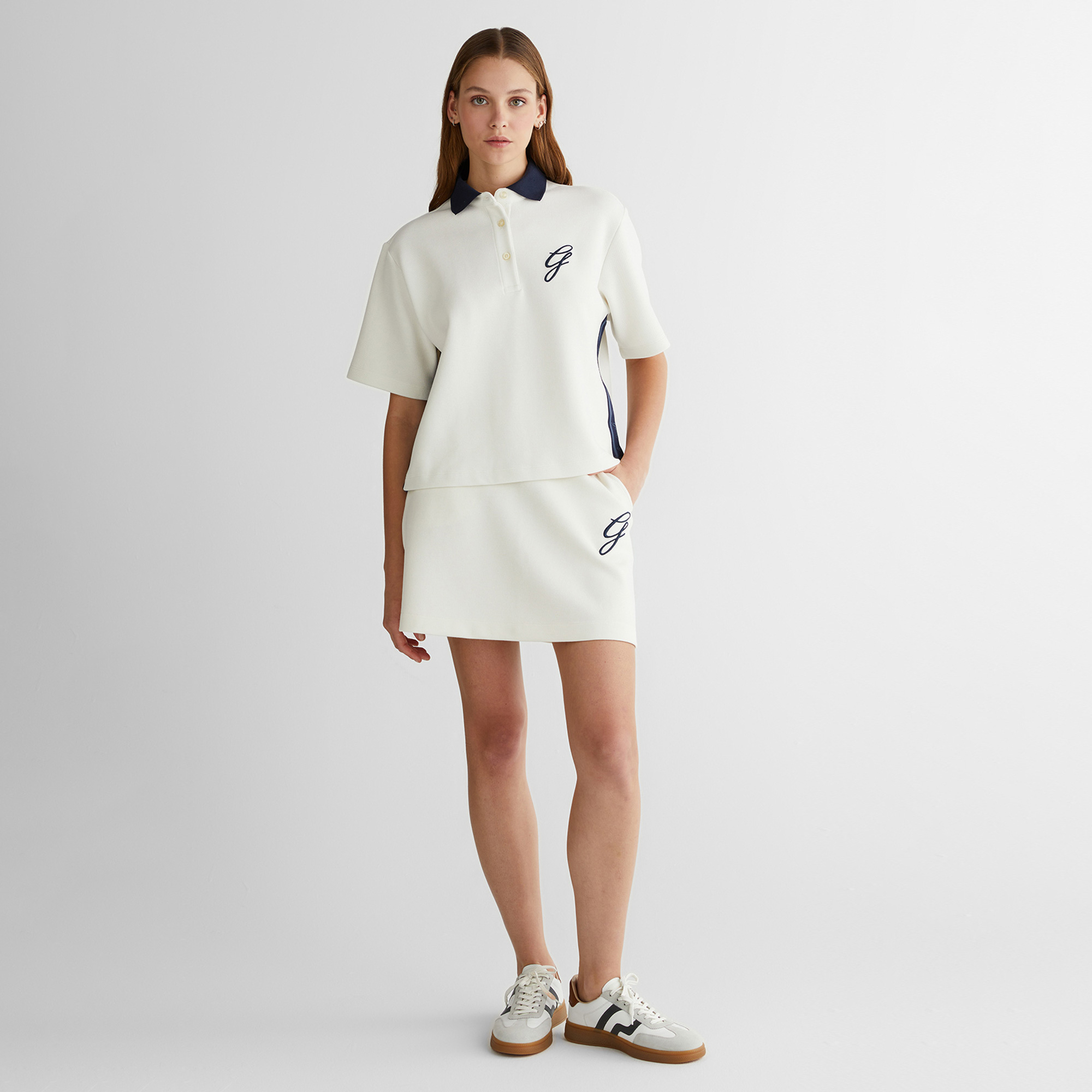  GANT Kadın Krem Logolu Etek