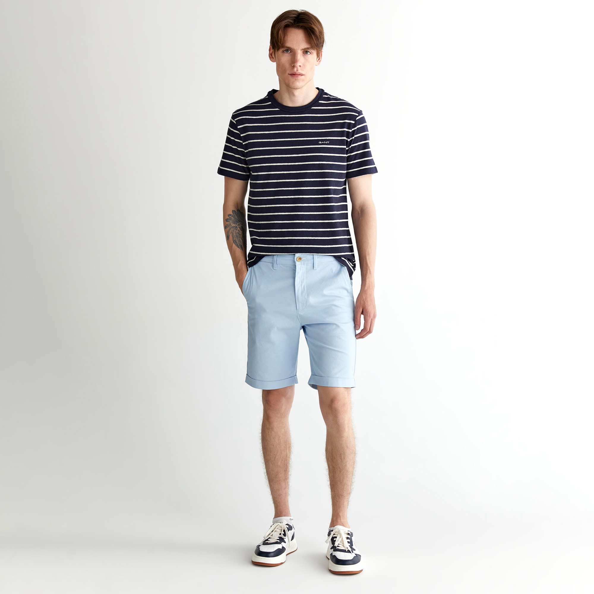 GANT Erkek Mavi Slim Fit Şort