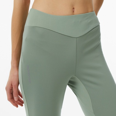  Salomon Gore-Tex Softshell Kadın Yeşil Koşu Tayt