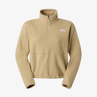  The North Face Glacier Fleece 1/2 Zip Short Kadın Haki Outdoor Polar