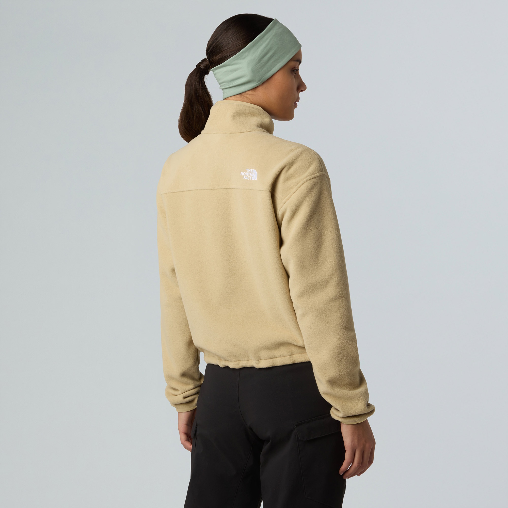 The North Face Glacier Fleece 1/2 Zip Short Kadın Haki Outdoor Polar