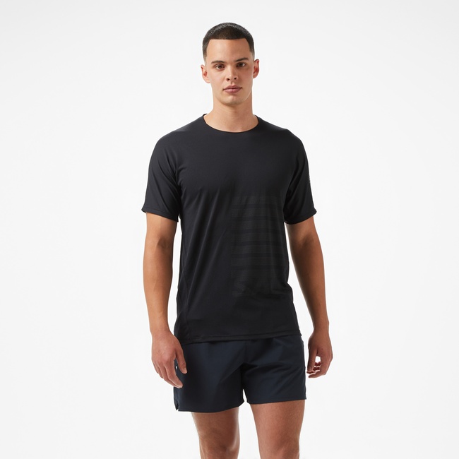  Salomon Sense Aero Ss Gfx Erkek Siyah T-Shirt