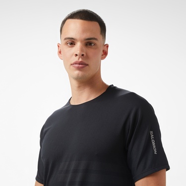  Salomon Sense Aero Ss Gfx Erkek Siyah T-Shirt