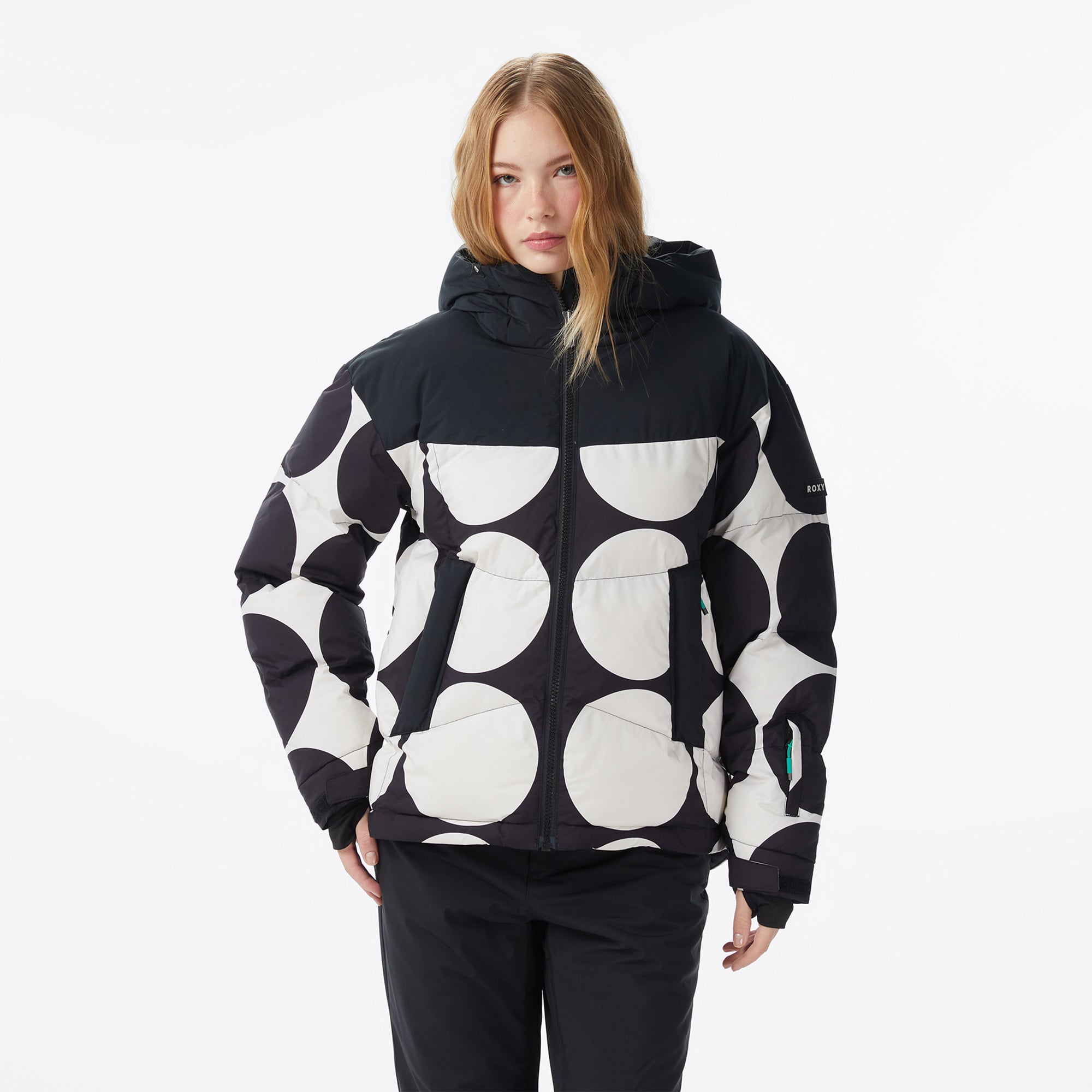  Roxy Alofted Puffy Kadın Gri Kayak Montu