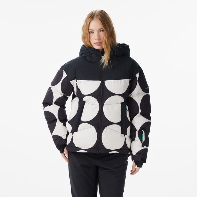  Roxy Alofted Puffy Kadın Gri Kayak Montu