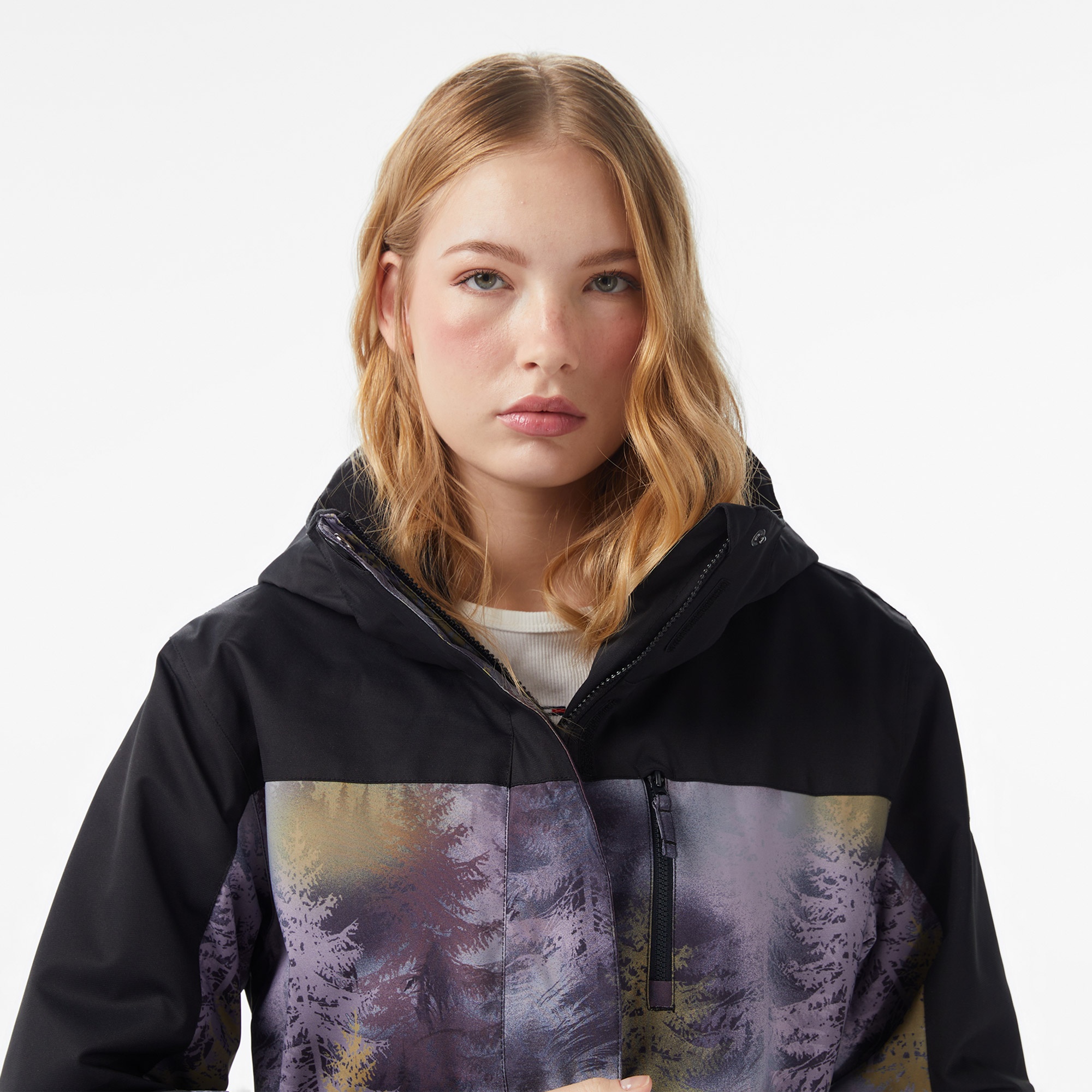 Roxy Jetty Block Kadın Gri Kayak Montu