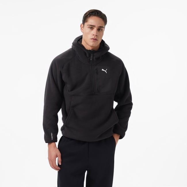  Puma tech Half Zip Erkek Siyah Sweatshirt