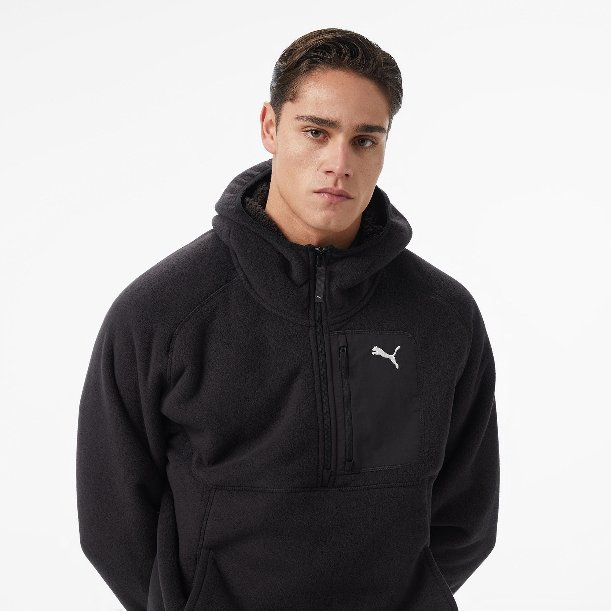 Puma tech Half Zip Erkek Siyah Sweatshirt