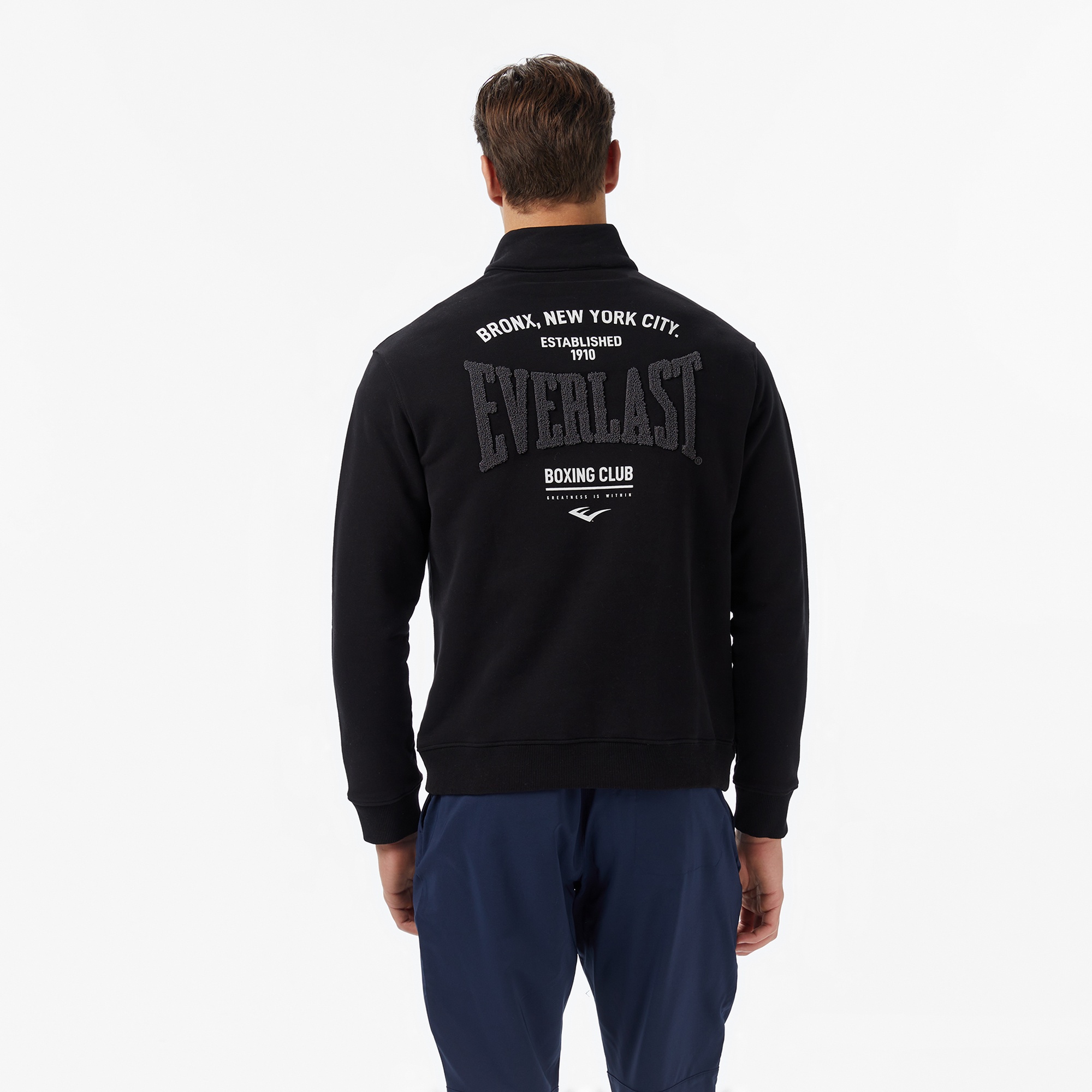 Everlast Bronx NYC Half Zip Regular Erkek Siyah Sweatshirt