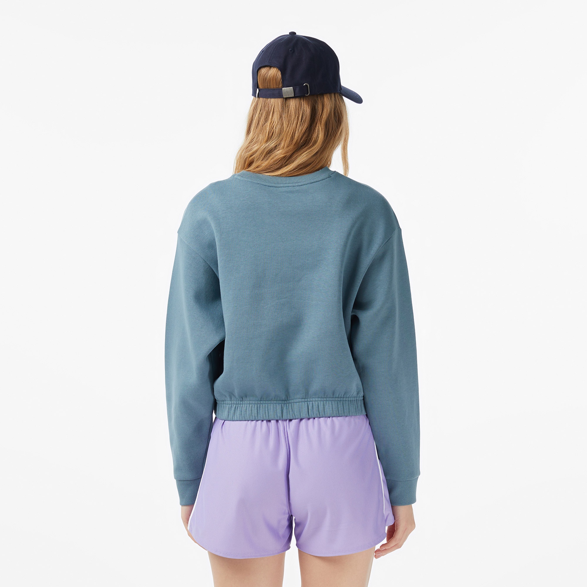 Under Armour Rial Fleece Piped Crew Kadın Mavi Sweatshirt