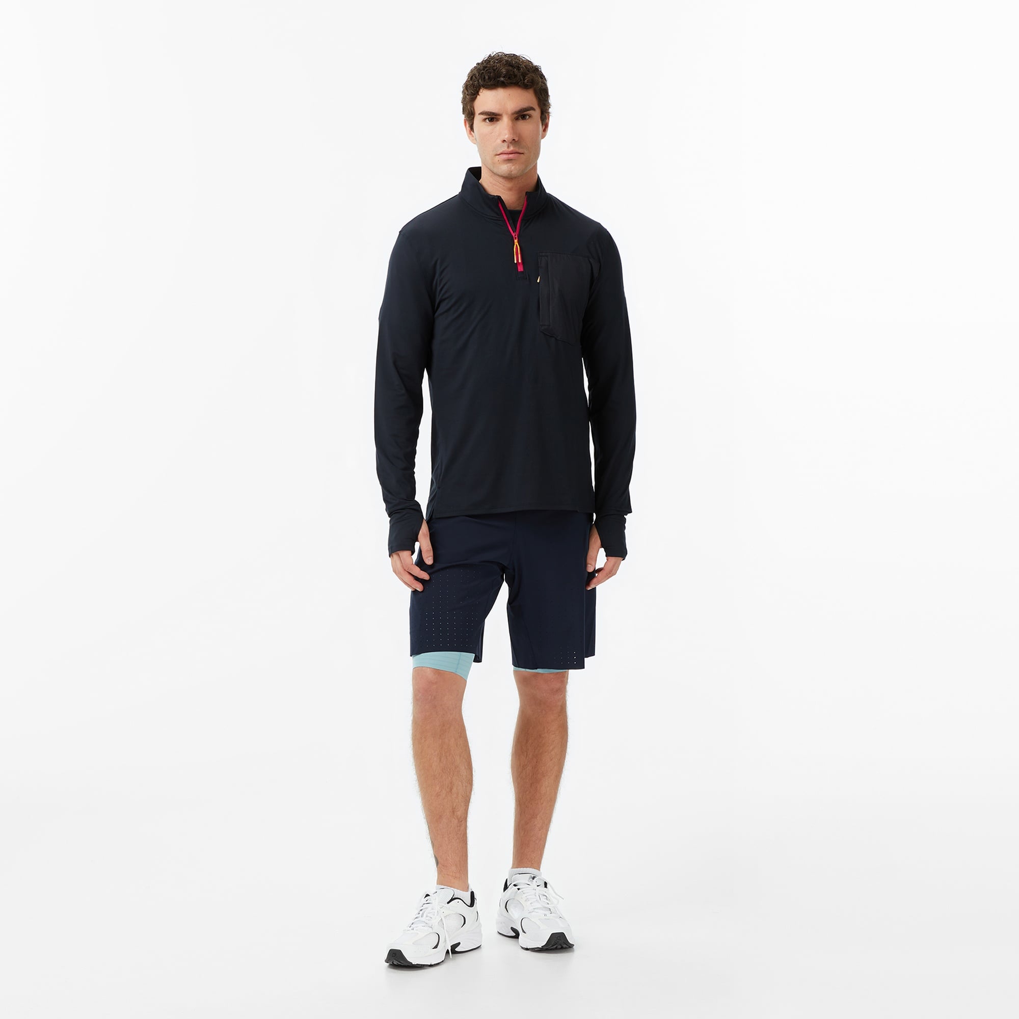 Under Armour Trail Run Quarter Zip Erkek Siyah Sweatshirt