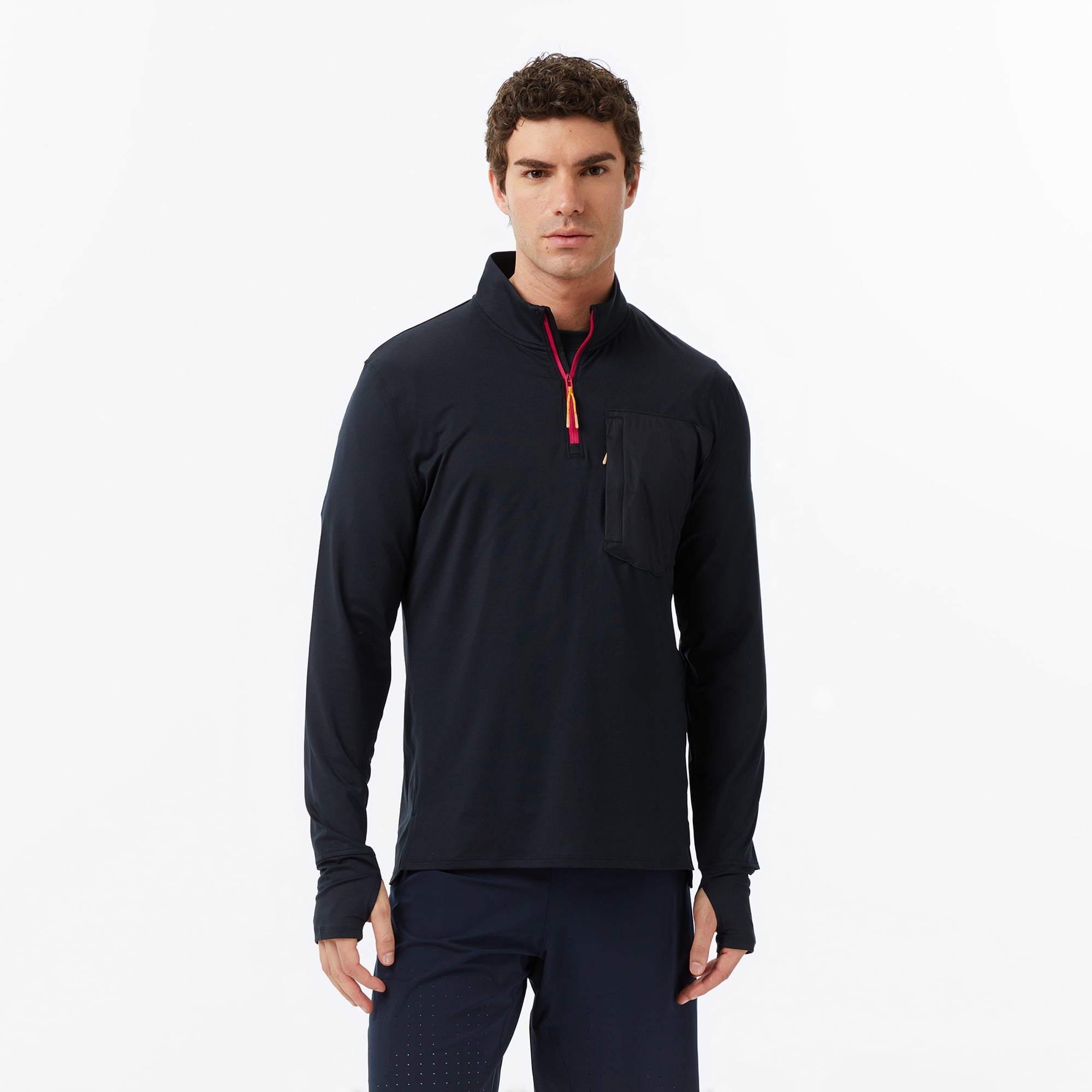 Under Armour Trail Run Quarter Zip Erkek Siyah Sweatshirt
