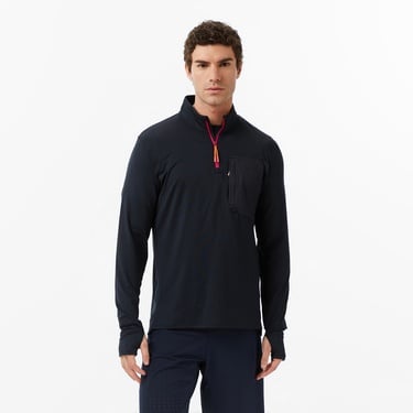  Under Armour Trail Run Quarter Zip Erkek Siyah Sweatshirt