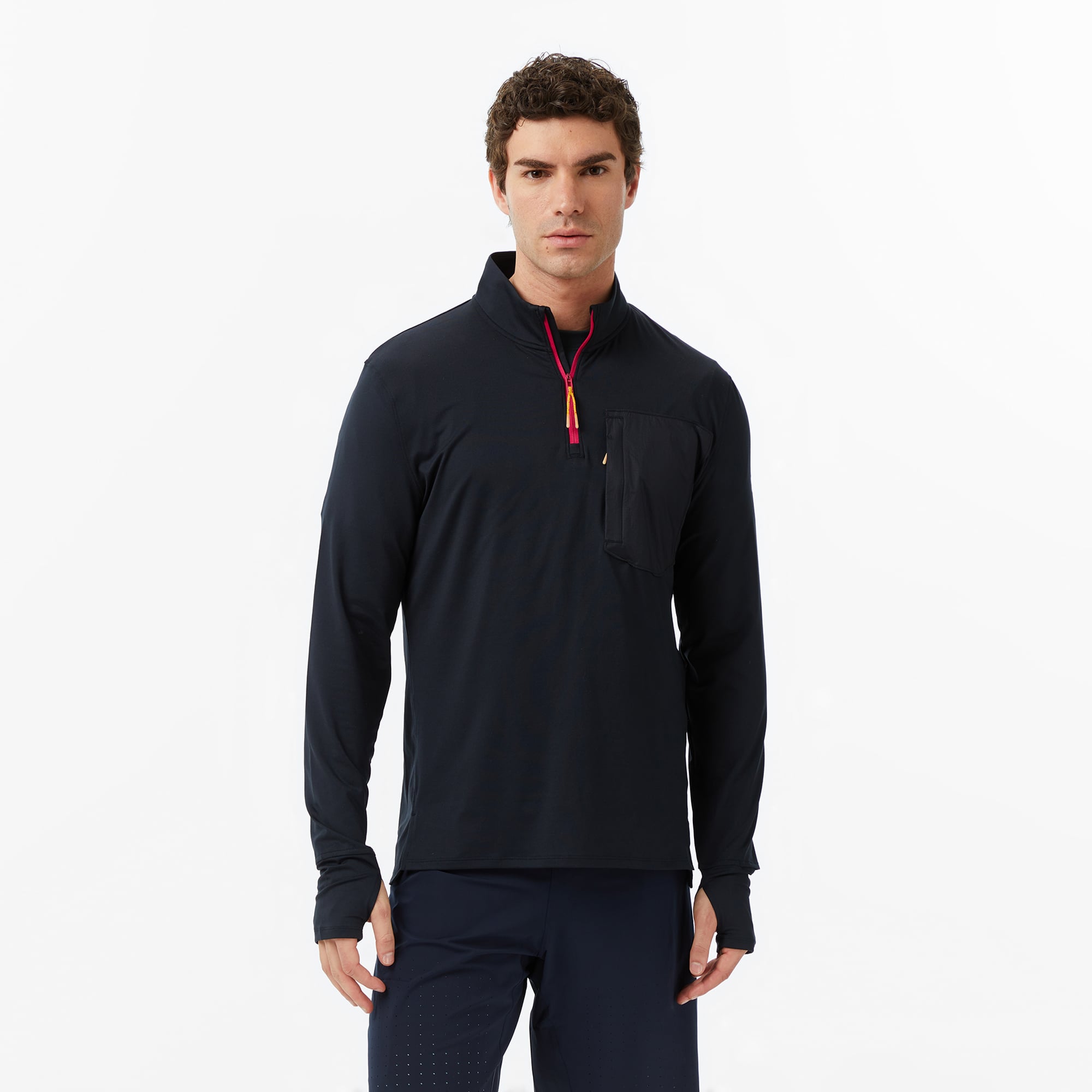  Under Armour Trail Run Quarter Zip Erkek Siyah Sweatshirt