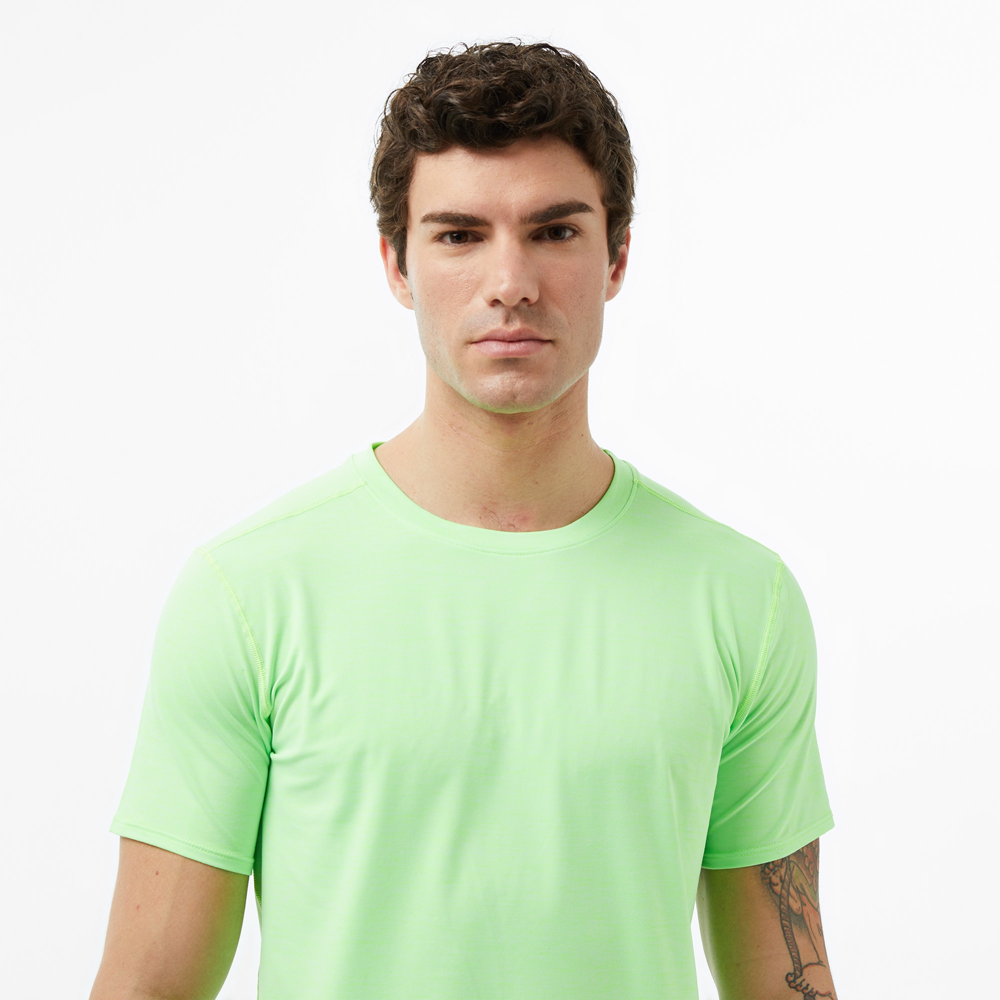 Brooks Luxe Sleeve Erkek Yeşil Koşu T-Shirt