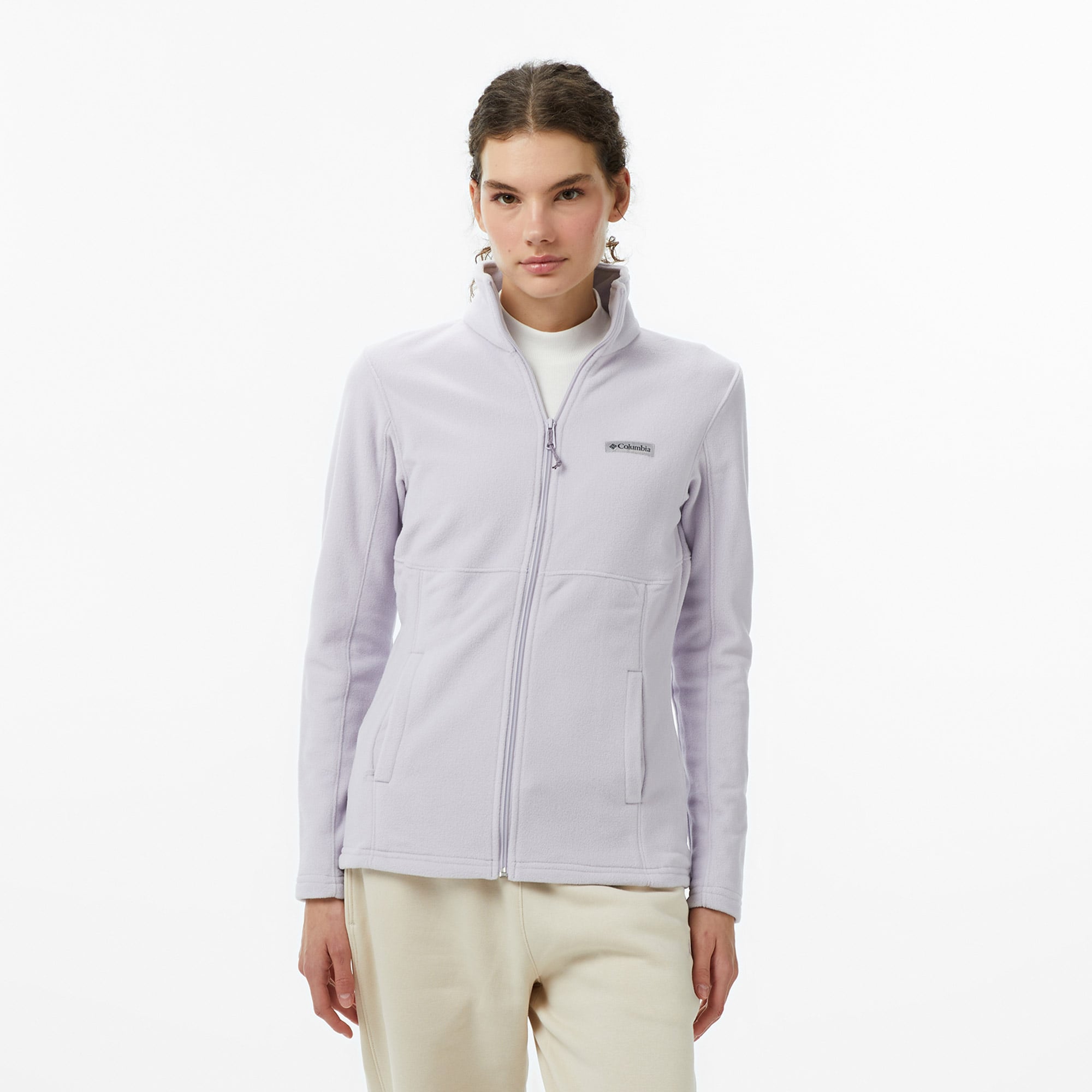  Columbia Basin Trail III Full Zip Kadın Mor Outdoor Polar