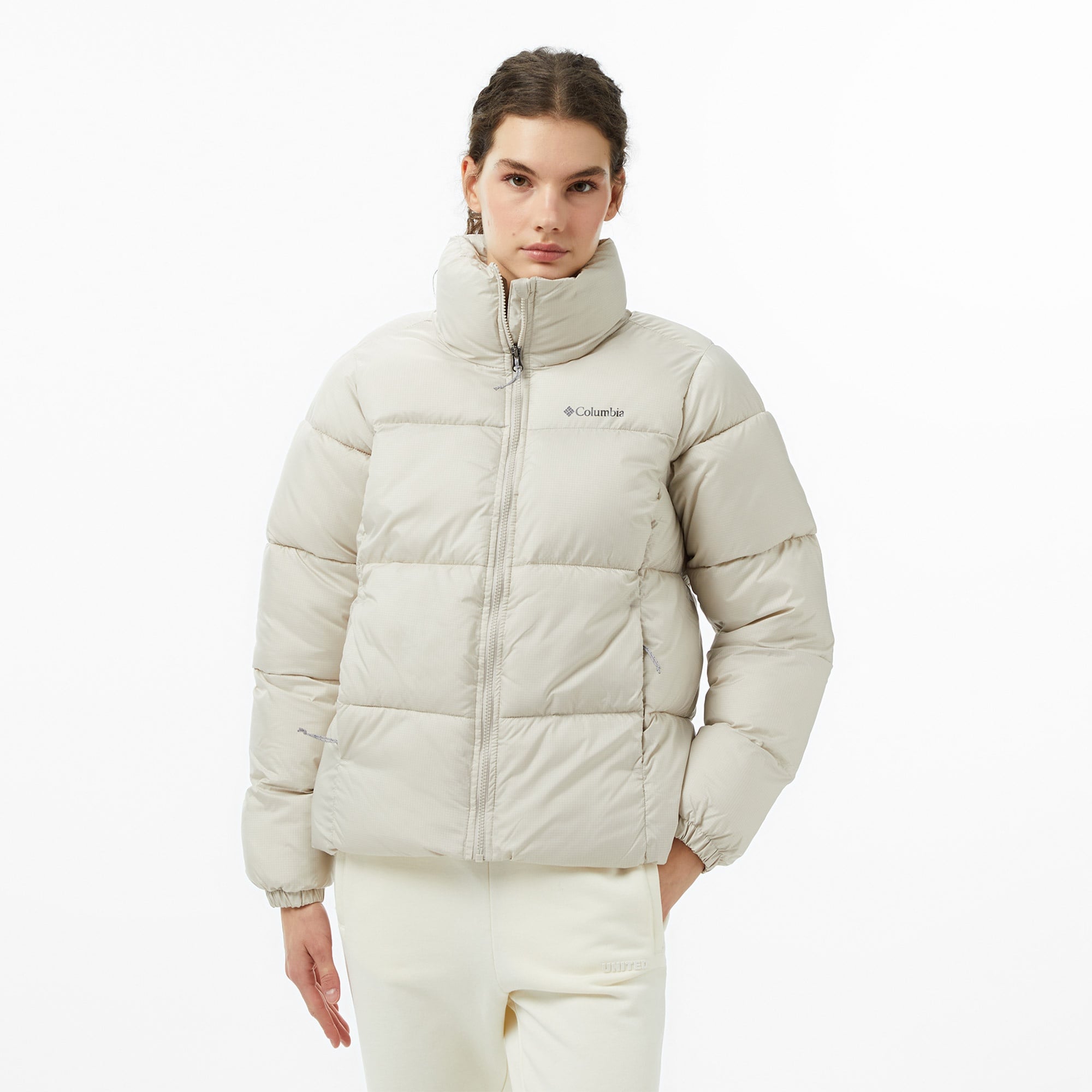 Columbia Puffect II Full Zip Kadın Bej Outdoor Mont