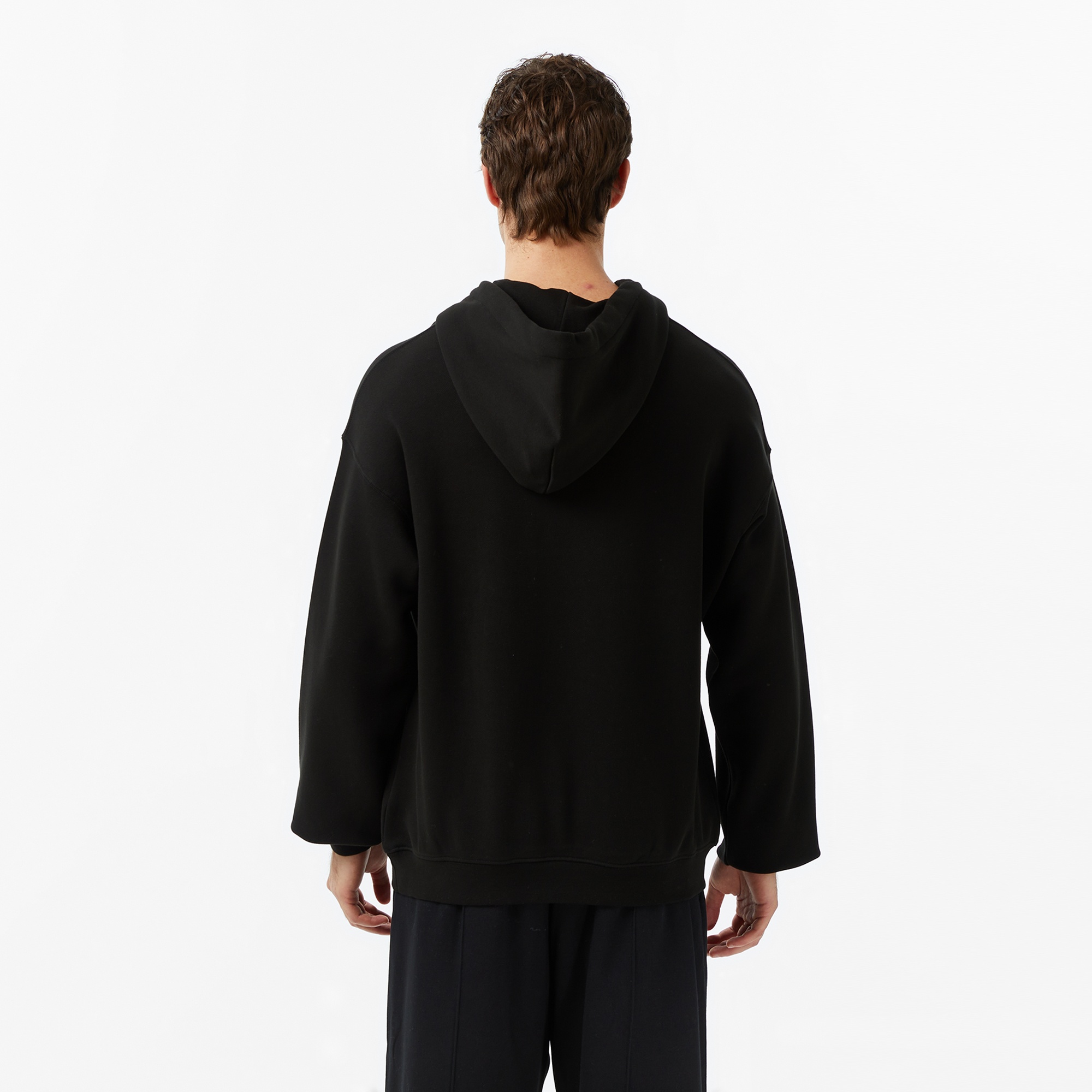 Lacoste Printed Fleece Erkek Siyah Sweatshirt