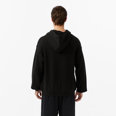  Lacoste Printed Fleece Erkek Siyah Sweatshirt