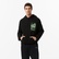 Lacoste Printed Fleece Erkek Siyah Sweatshirt