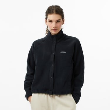  Columbia Jasper Ridge Pebbled Fleece Full Snap Kadın Siyah Outdoor Sweatshirt