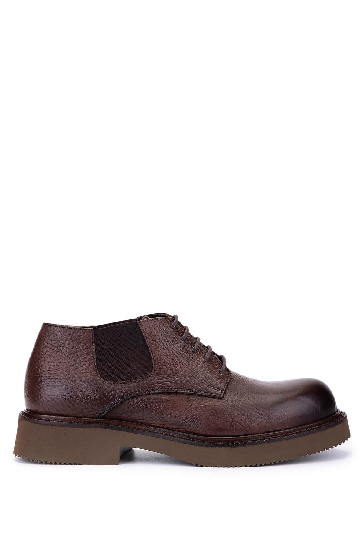  Tamer Tanca Erkek Hakiki Deri Kahverengi Klasik Bot