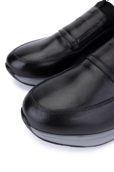  Tamer Tanca Erkek Hakiki Deri Siyah Sneakers & Spor Ayakkabı