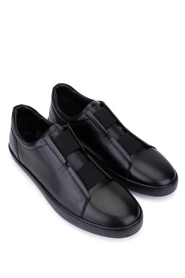  Tamer Tanca Erkek Hakiki Deri Siyah Sneakers & Spor Ayakkabı