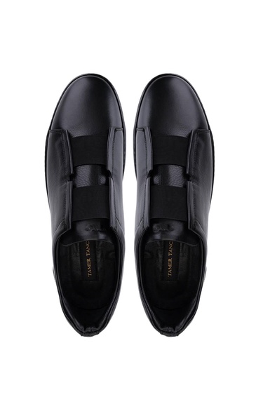  Tamer Tanca Erkek Hakiki Deri Siyah Sneakers & Spor Ayakkabı