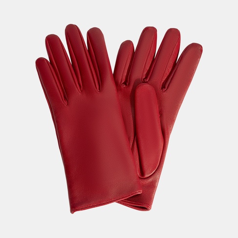  Kırmızı Kadın Deri Eldiven