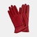 Kırmızı Kadın Örgülü Deri Eldiven