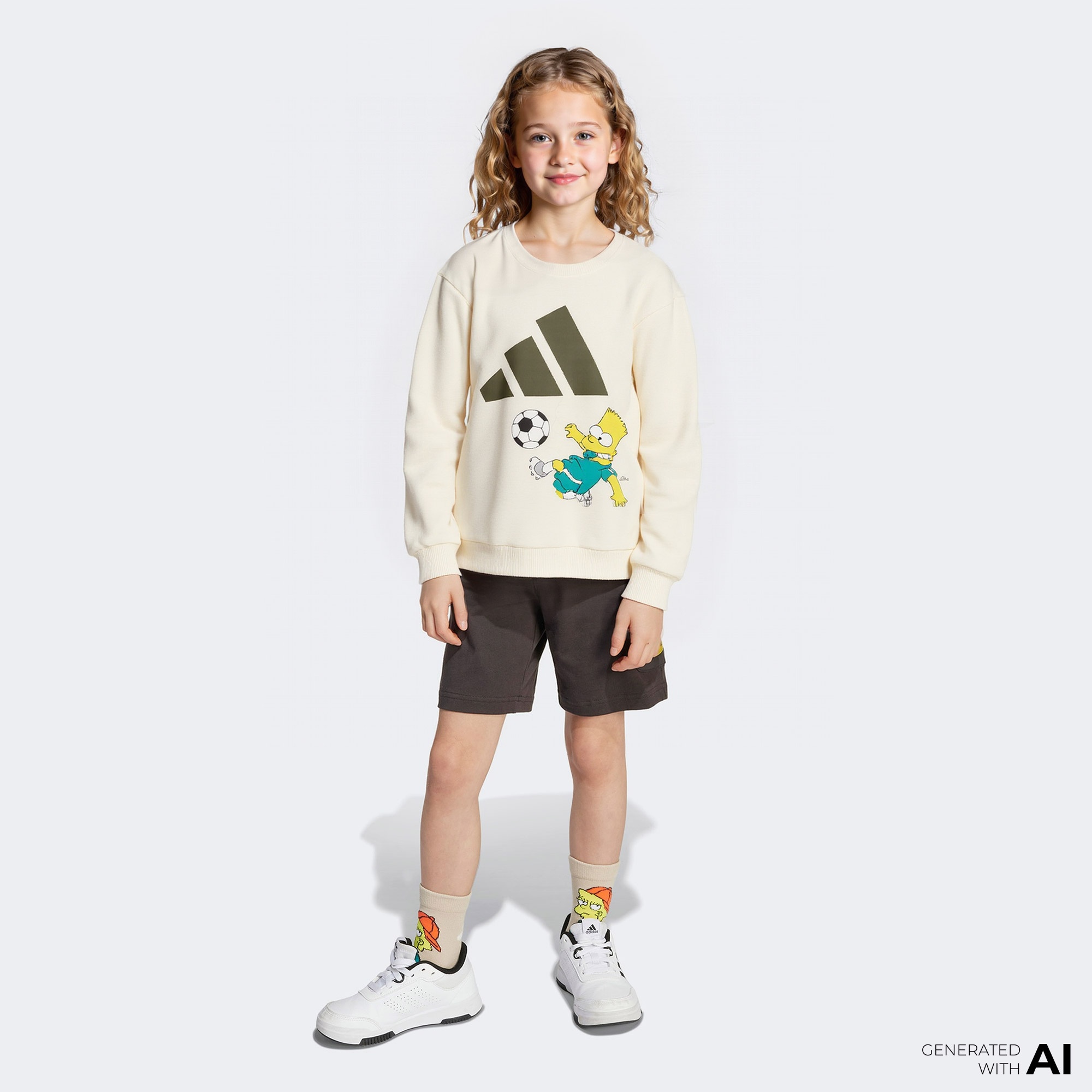adidas Infant The Simpsons Çocuk Krem Eşofman Takımı
