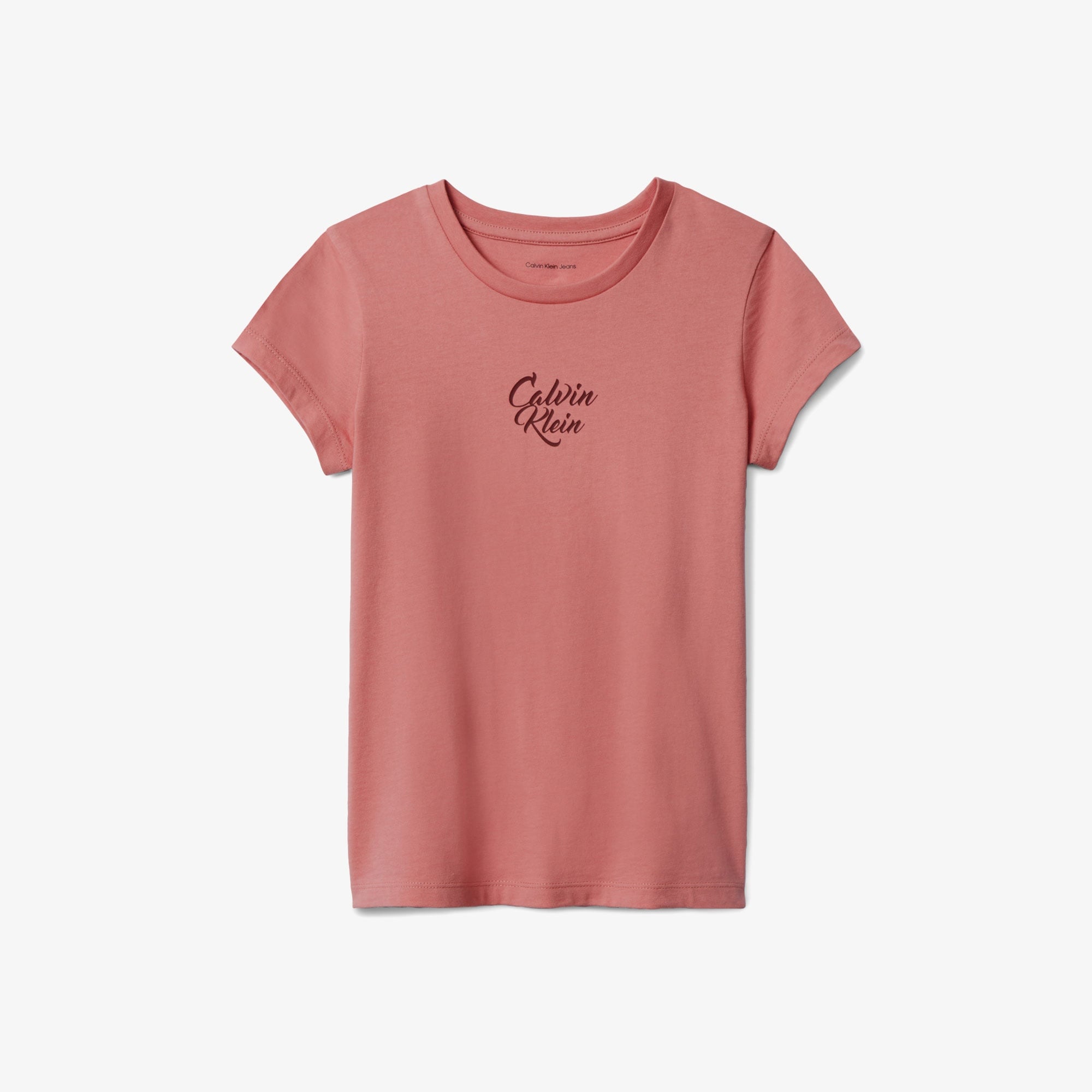 Calvin Klein Script Logo Graphic Çocuk Mor T-Shirt