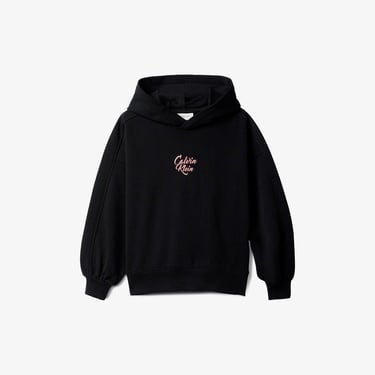  Calvin Klein Script Logo Graphic Terry Çocuk Siyah Sweatshirt
