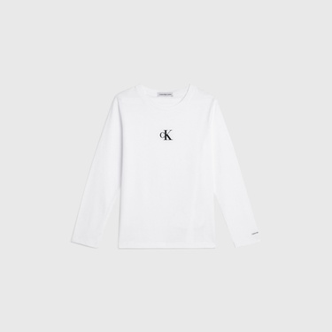  Calvin Klein Logo Çocuk Beyaz T-Shirt
