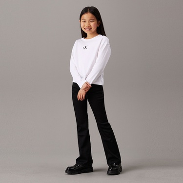  Calvin Klein Logo Çocuk Beyaz T-Shirt