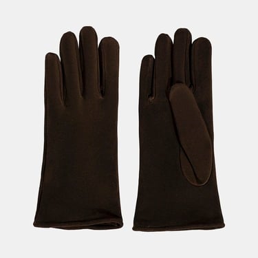  Kadın Acı Kahve Süet Deri Eldiven